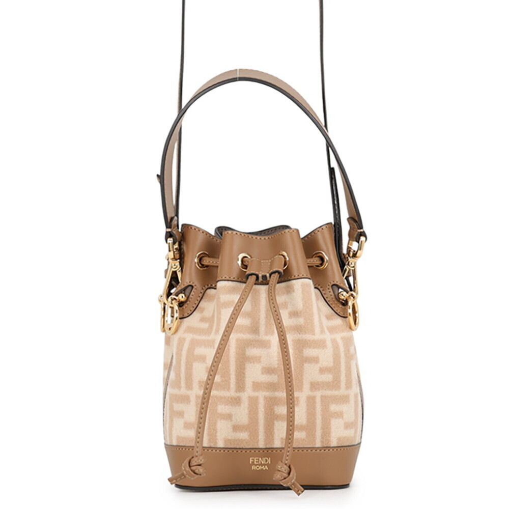 Fendi Montresor Mini Leather Suede Handbag 8BS010 FENDI 2-way Shoulder Bag Wo...